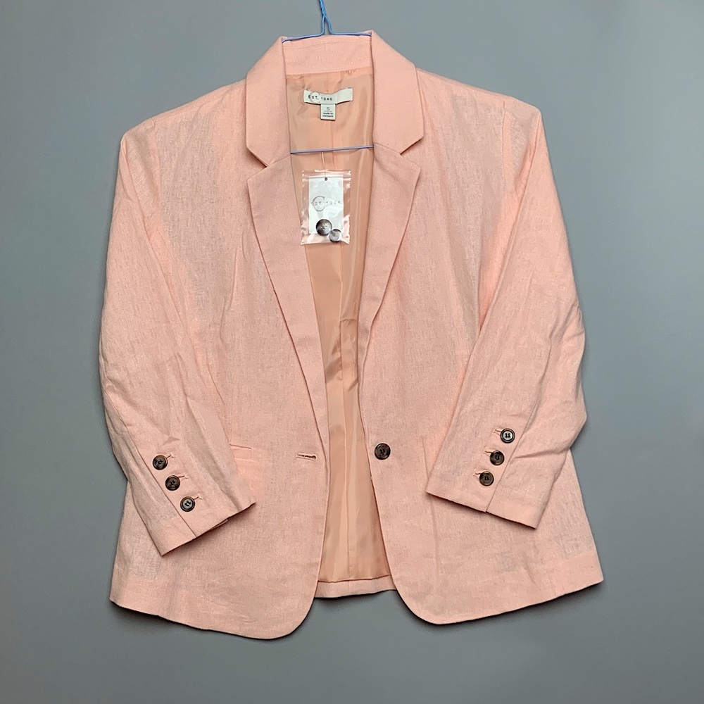 EST. 1946 Pink Salmon Suit Jacket Top Small